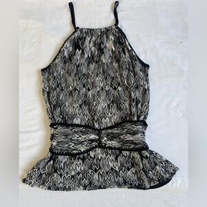 Authentic Vintage Missoni belted halter peplum top Chevron Knit US Small Italy
